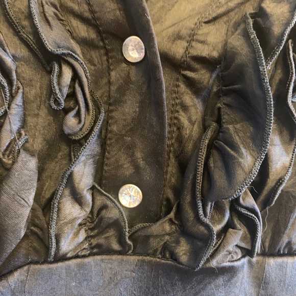 Beautiful Black ruffled blouse, 1XL - Picture 3 of 7